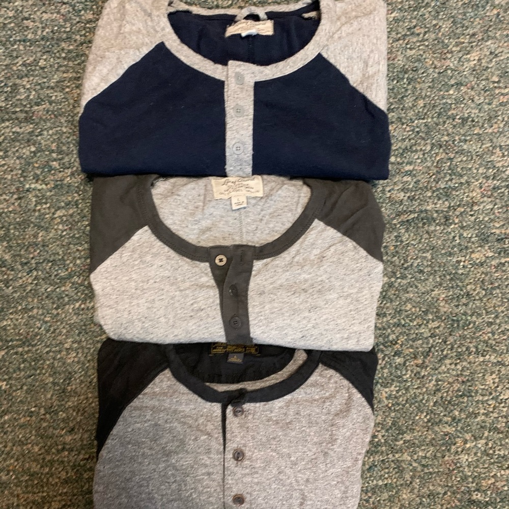 3 lucky brand Henley t shirts